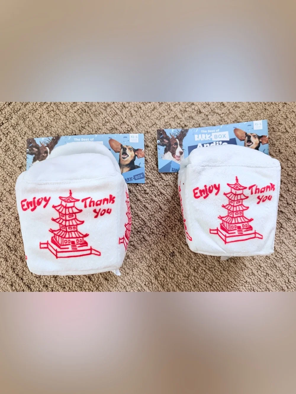 2 BARKBOX Takeout Box Dog Toys – New With Tags
